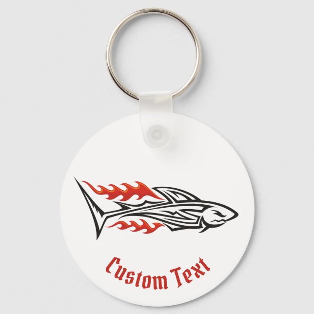 Shark Tribal Icon 2 Keychain (Front)