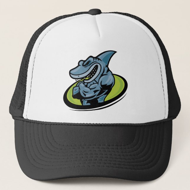 shark trucker hat (Front)