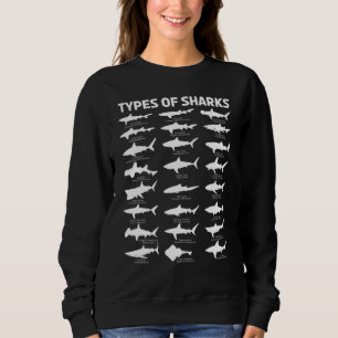 Shark Types Reef Species Predator Ocean Fish Shark Sweatshirt
