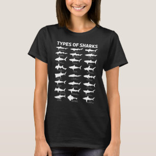 Shark Types Reef Species Predator Ocean Fish Shark T-Shirt