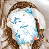 Shark Under the Sea Ocean Animals Baby Shower