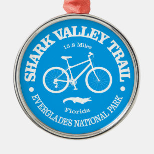 Shark Valley Trail (cycling) Metal Tree Decoration