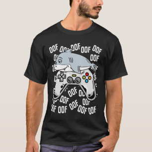 Shark Video Game Noob Oof Kids Boys Girls T-Shirt