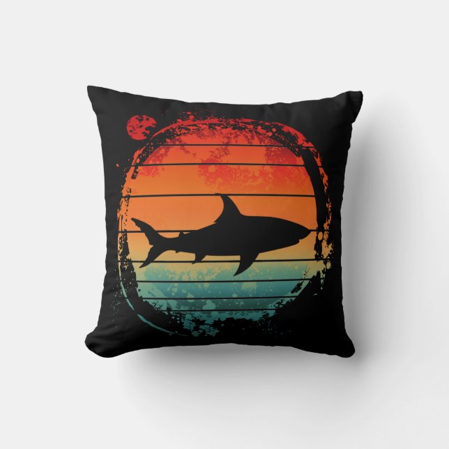 SHARK VINTAGE RETRO CUSHION (Front)