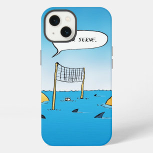 Shark Volleyball Funny Cartoon iPhone 13 Case