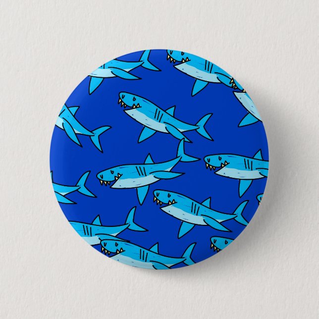 Shark Wallpaper 6 Cm Round Badge (Front)