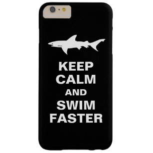 Shark Warning - Keep Calm and Swim Faster Barely There iPhone 6 Plus Case