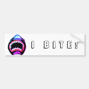 Shark Watercolor Pink Purple Illustration Bumper Sticker