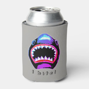 Shark Watercolor Pink Purple Illustration Can Cooler
