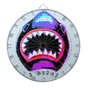 Shark Watercolor Pink Purple Illustration Dartboard