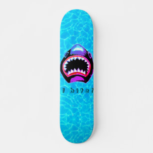Shark Watercolor Pink Purple Illustration Skateboard