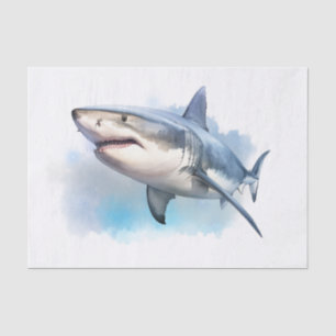 Shark Watercolor Tissue Paper