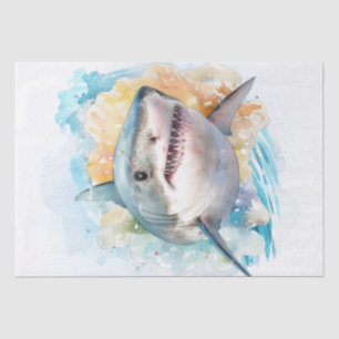 Shark Watercolor Tissue Paper
