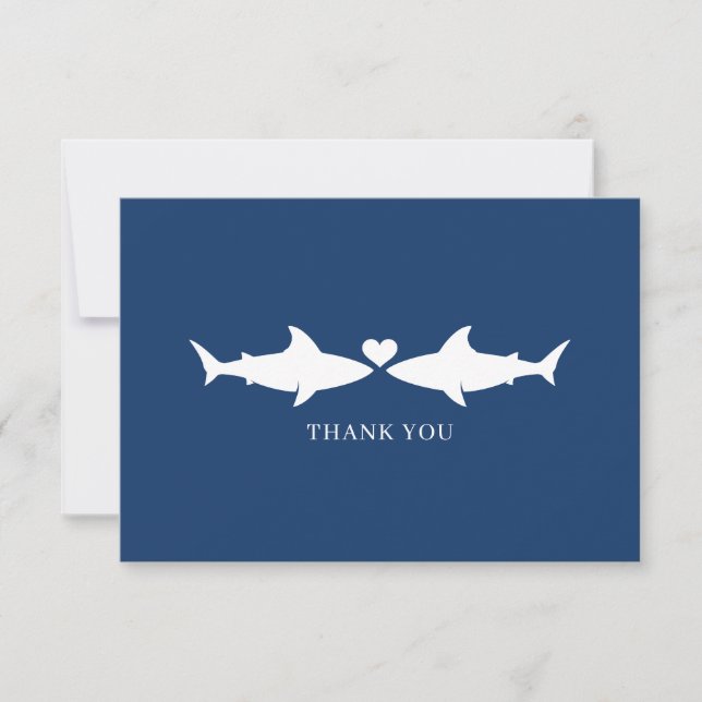Shark Wedding  Thank You Card (Front)