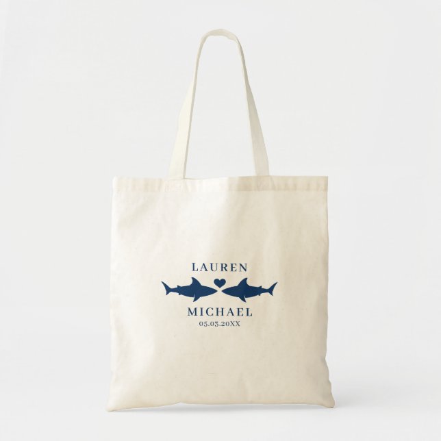 Shark Wedding Tote Bag (Front)