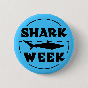 Shark Week 6 Cm Round Badge