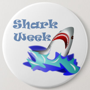 Shark Week 6 Cm Round Badge