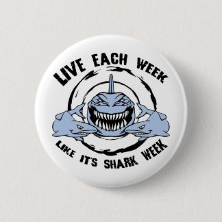 Shark Week 6 Cm Round Badge