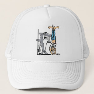 Shark Week Humour -Shark has reeled in a man Trucker Hat