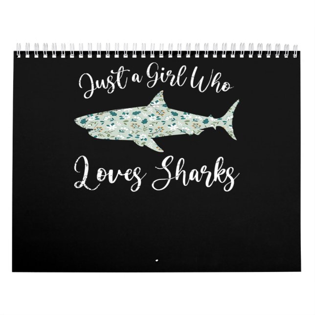 Shark Whale Zoo Keeper Girls Women Gift Ocean Calendar (Cover)