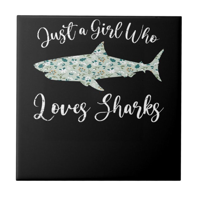 Shark Whale Zoo Keeper Girls Women Gift Ocean Tile (Front)