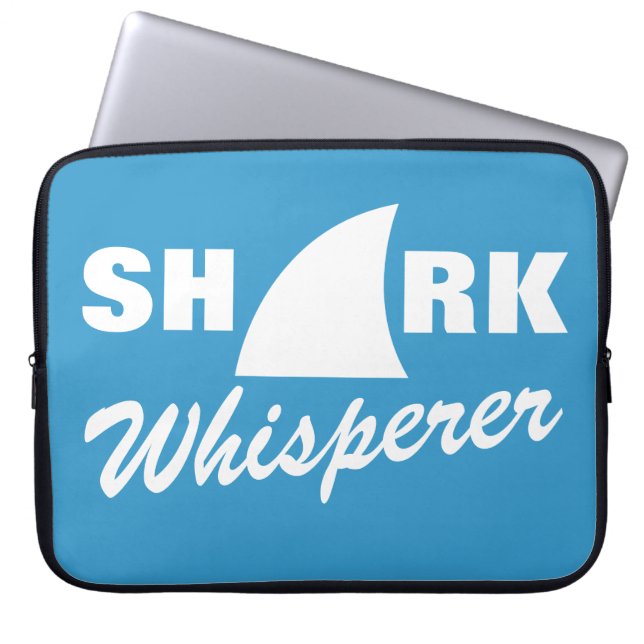Shark whisperer laptop sleeve (Front)