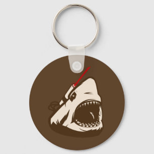 Shark with a Frickin' Laser Beam Key Ring