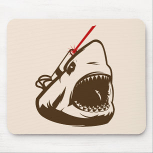 Shark with a Frickin' Laser Beam Mouse Mat