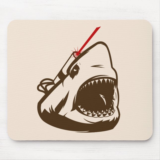 Shark with a Frickin' Laser Beam Mouse Mat (Front)