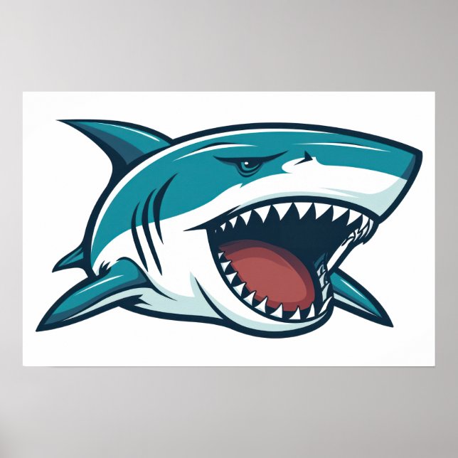 Shark with open mouth  Small Poster (Front)