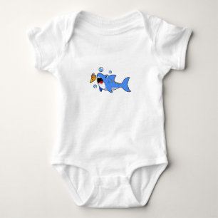 Shark with Pizza as Bait Baby Bodysuit