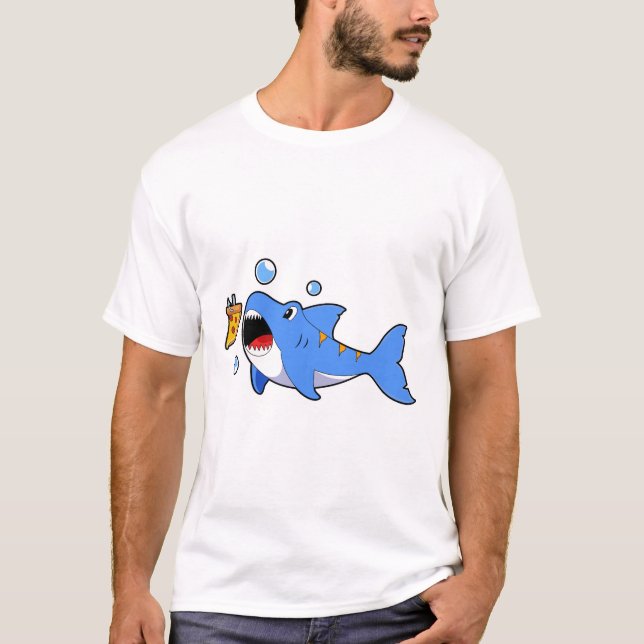 Shark with Pizza as Bait T-Shirt (Front)