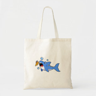Shark with Pizza as Bait Tote Bag