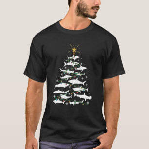 Shark Xmas Tree Holiday Gift Fishing Lover Funny C T-Shirt