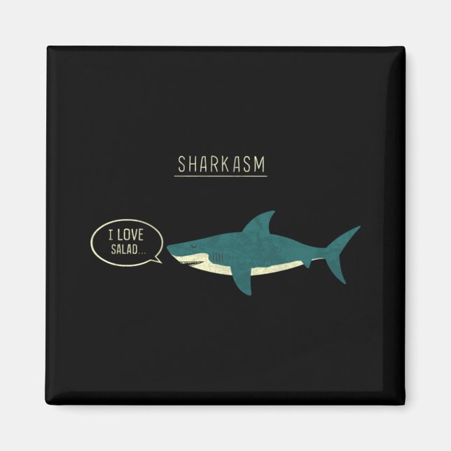 Sharkasm Classic Magnet (Front)