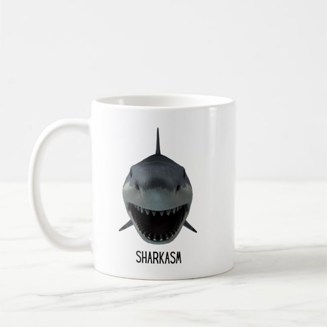 sharkasm coffee mug (Left)