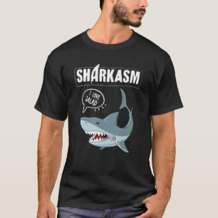 Sharkasm  Sarcasm And Shark Vegetarian T-Shirt
