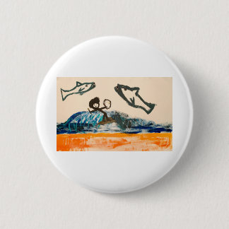 sharkbait 6 cm round badge