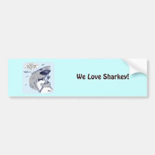 Sharkey Finatra Swimmin' Bumper Sticker