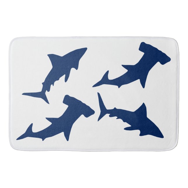 Sharks and Hammerhead Sharks Bath Mat (Front)