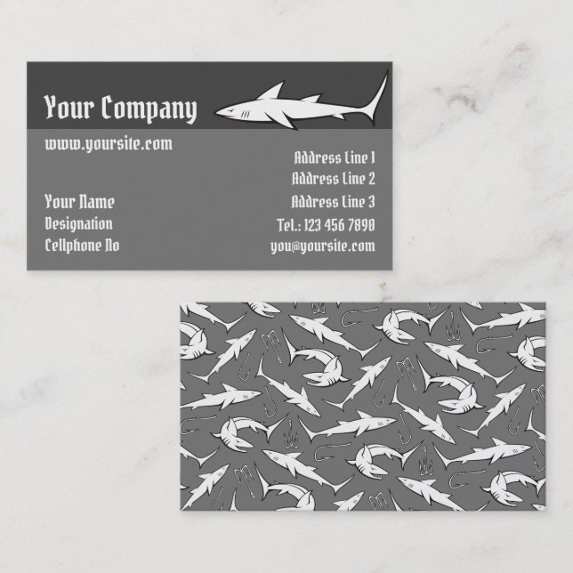 Sharks and Hooks Business Card (Front/Back)