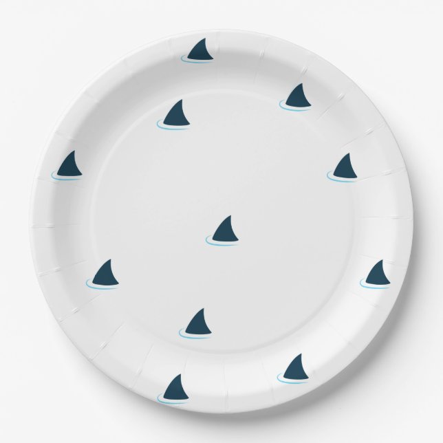 Sharks attention! paper plate (Front)
