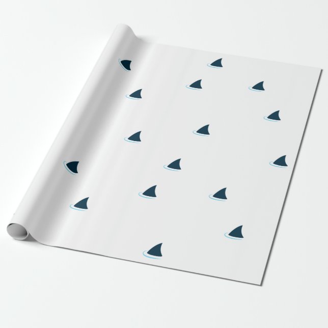 Sharks attention! wrapping paper (Unrolled)