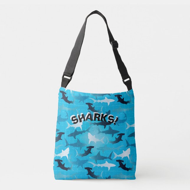 SHARKS! CROSSBODY BAG (Front)