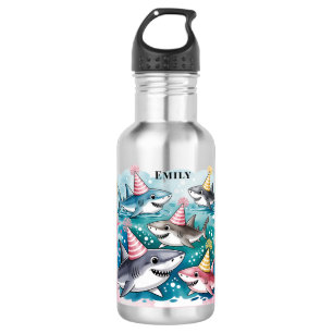 Sharks Cute Under The Sea Girl Birthday Party 532 Ml Water Bottle