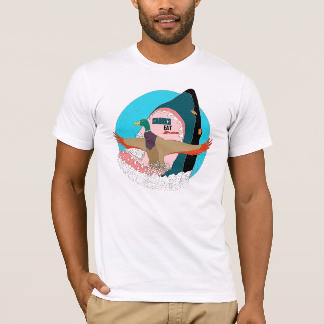 Sharks Eat Ducks! T-Shirt (Front)