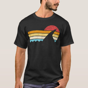 Sharks Fin Retro Sunset Vintage Shark Lover Retro T-Shirt