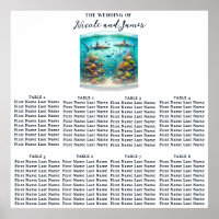 Sharks & Fish Aquatic Watercolor Seating Seat