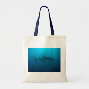 Sharks Fish Ocean Water Tropical Beach Peace Love Tote Bag