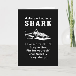 Sharks Fish Sea Shark Fin Ocean Funny Gift Idea Card